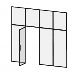 Steel partition with door /...